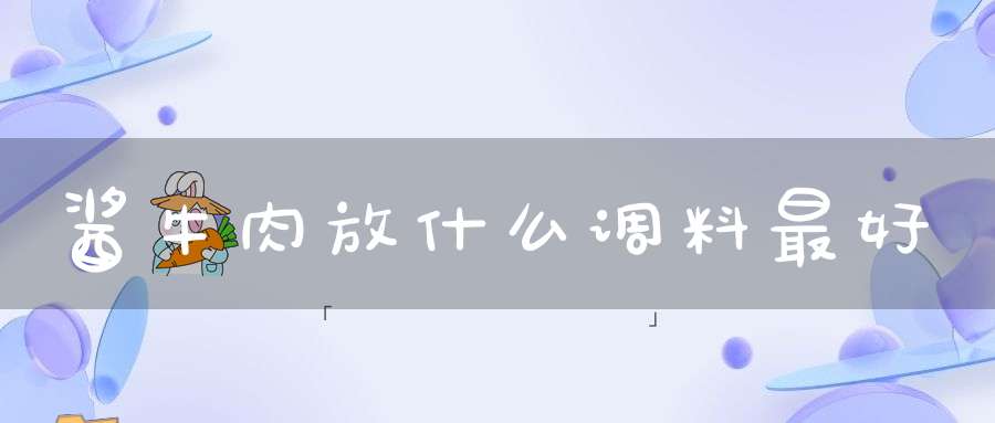 酱牛肉放什么调料最好