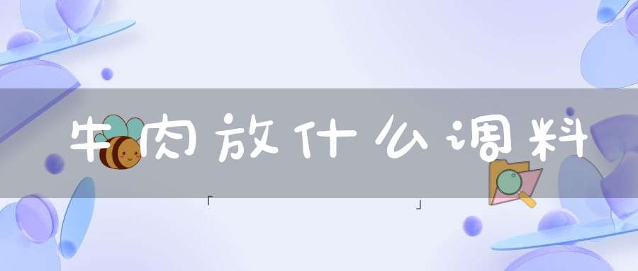 牛肉放什么调料