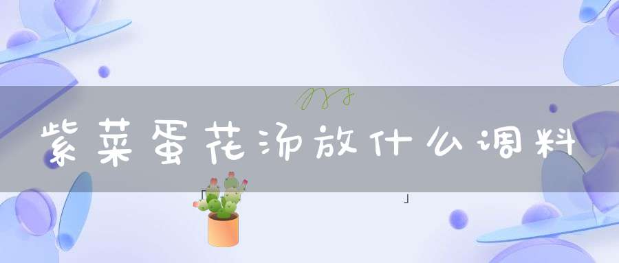 紫菜蛋花汤放什么调料(做紫菜蛋花汤放什么调料)