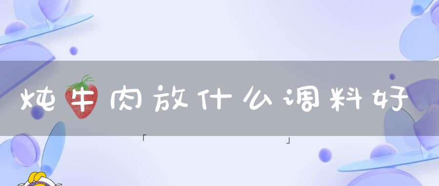 炖牛肉放什么调料好