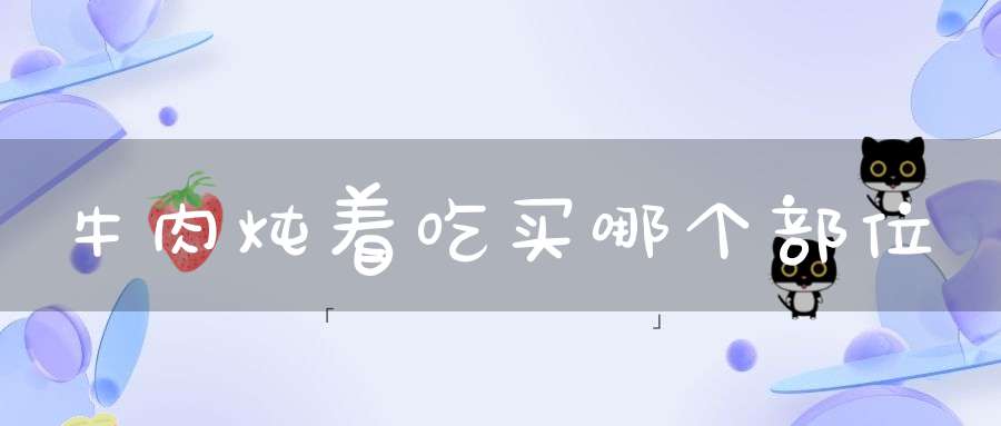 牛肉炖着吃买哪个部位