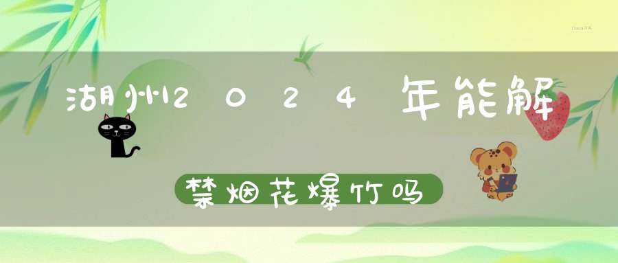 湖州2024年能解禁烟花爆竹吗